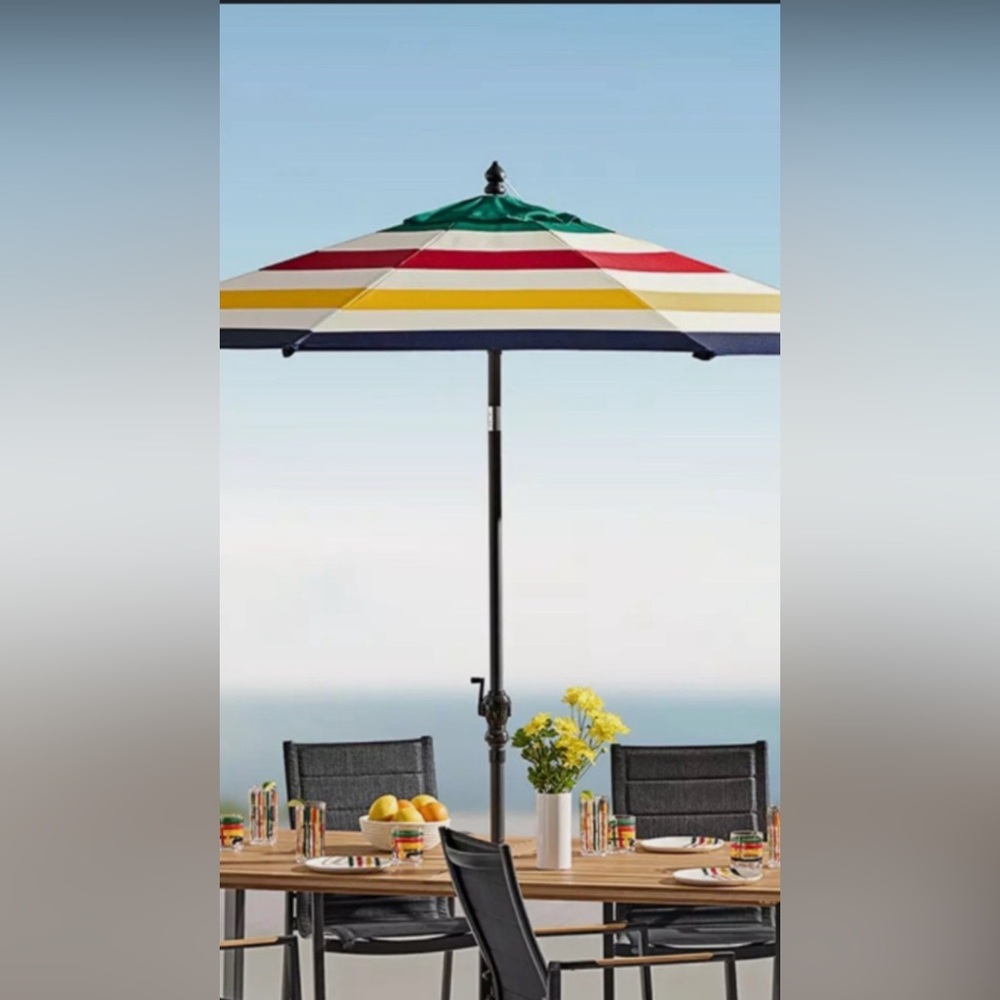 ACT FAST - HBC STRIPES OUTDOOR PATIO UMBRELLA
9FT TALL